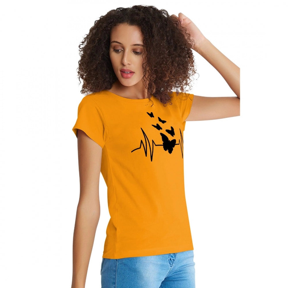 Vaystra Cotton Western Wear T Shirt – Yellow