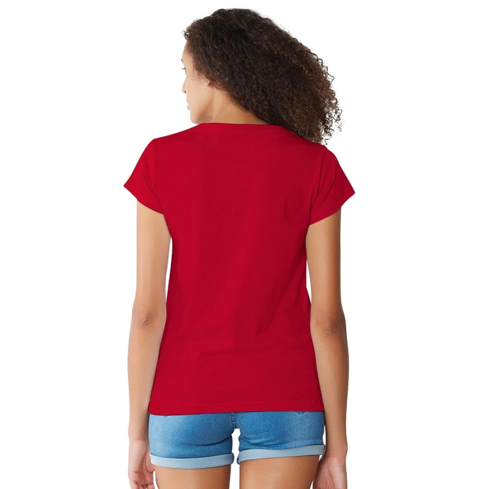 Vaystra Cotton Western Wear T Shirt – Red