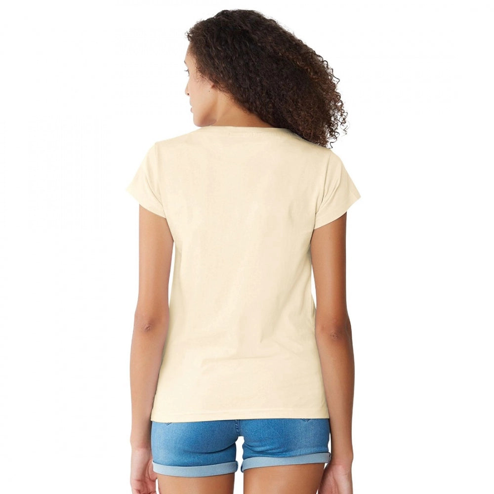 Vaystra Cotton Western Wear T Shirt – Cream