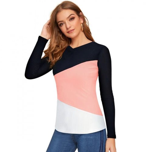 Vaystra 95% Polyester 5% Spandex Western Wear T Shirt – Peach