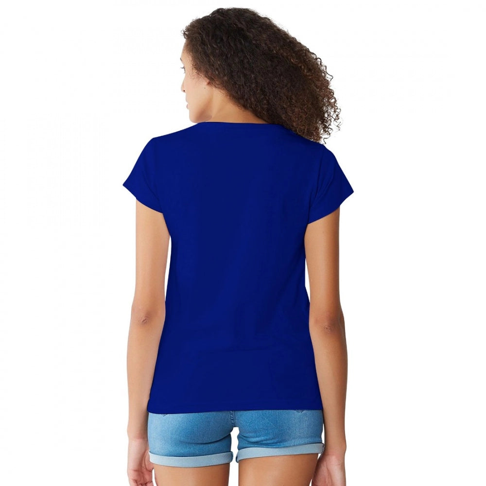 Vaystra Cotton Western Wear T Shirt – Royal Blue