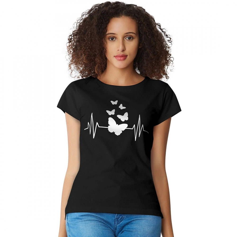 Vaystra Cotton Western Wear T Shirt – Black