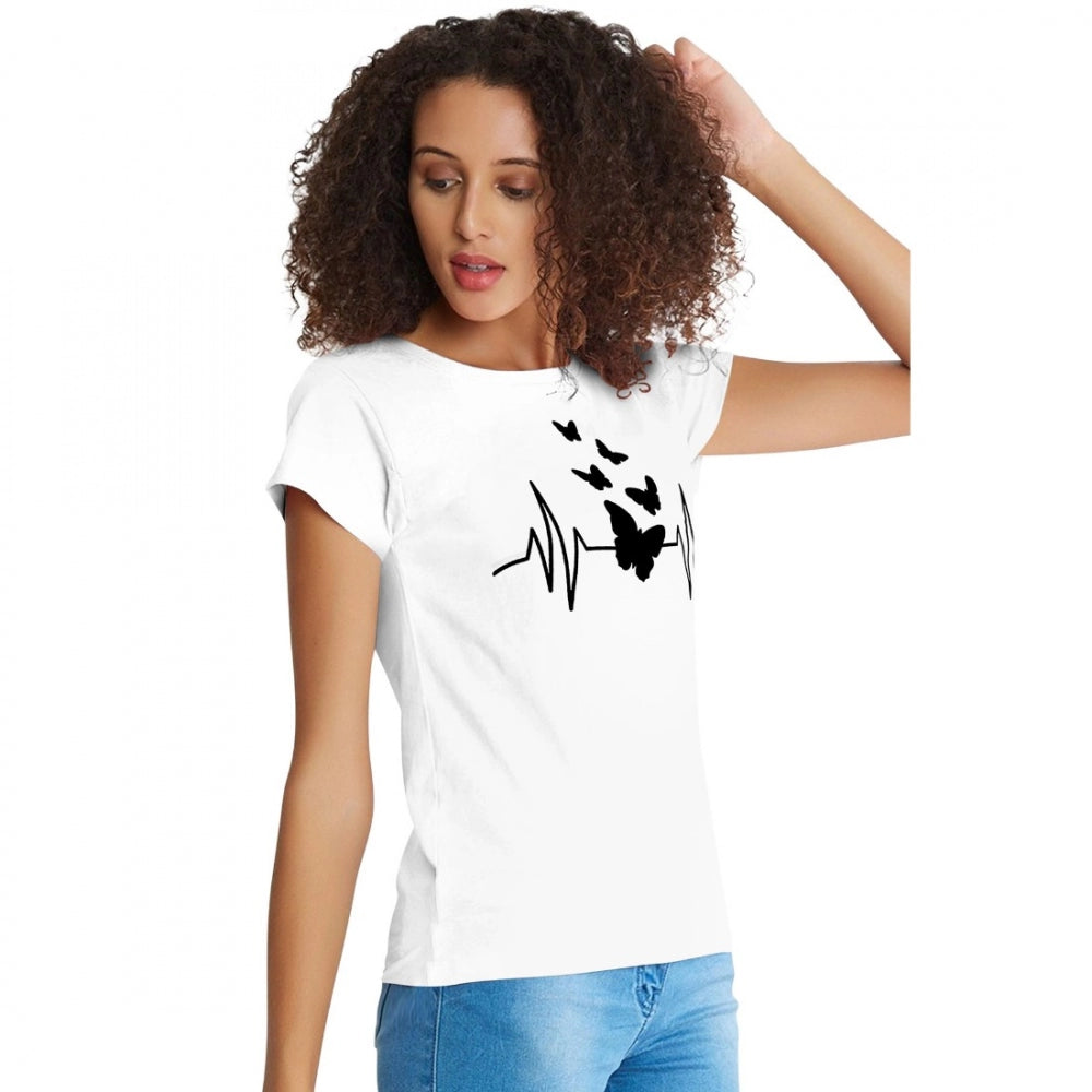 Vaystra Cotton Western Wear T Shirt – White