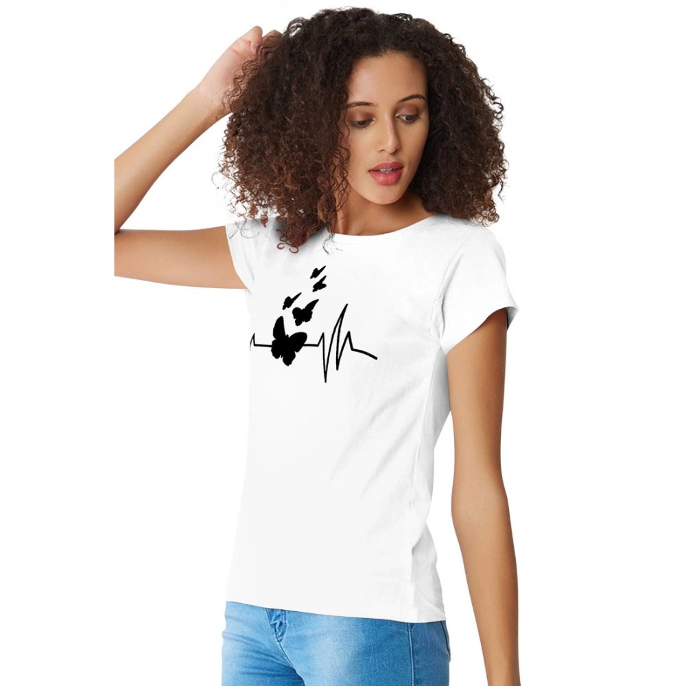 Vaystra Cotton Western Wear T Shirt – White