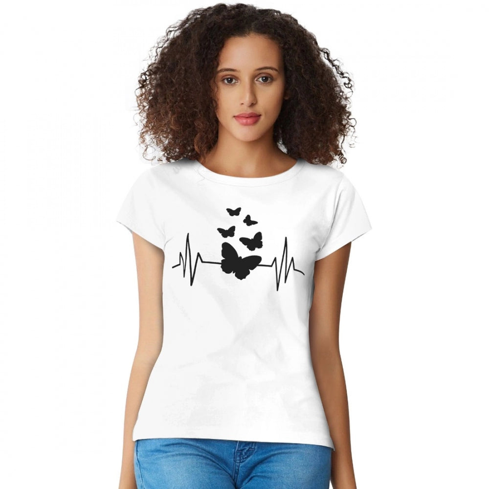 Vaystra Cotton Western Wear T Shirt – White