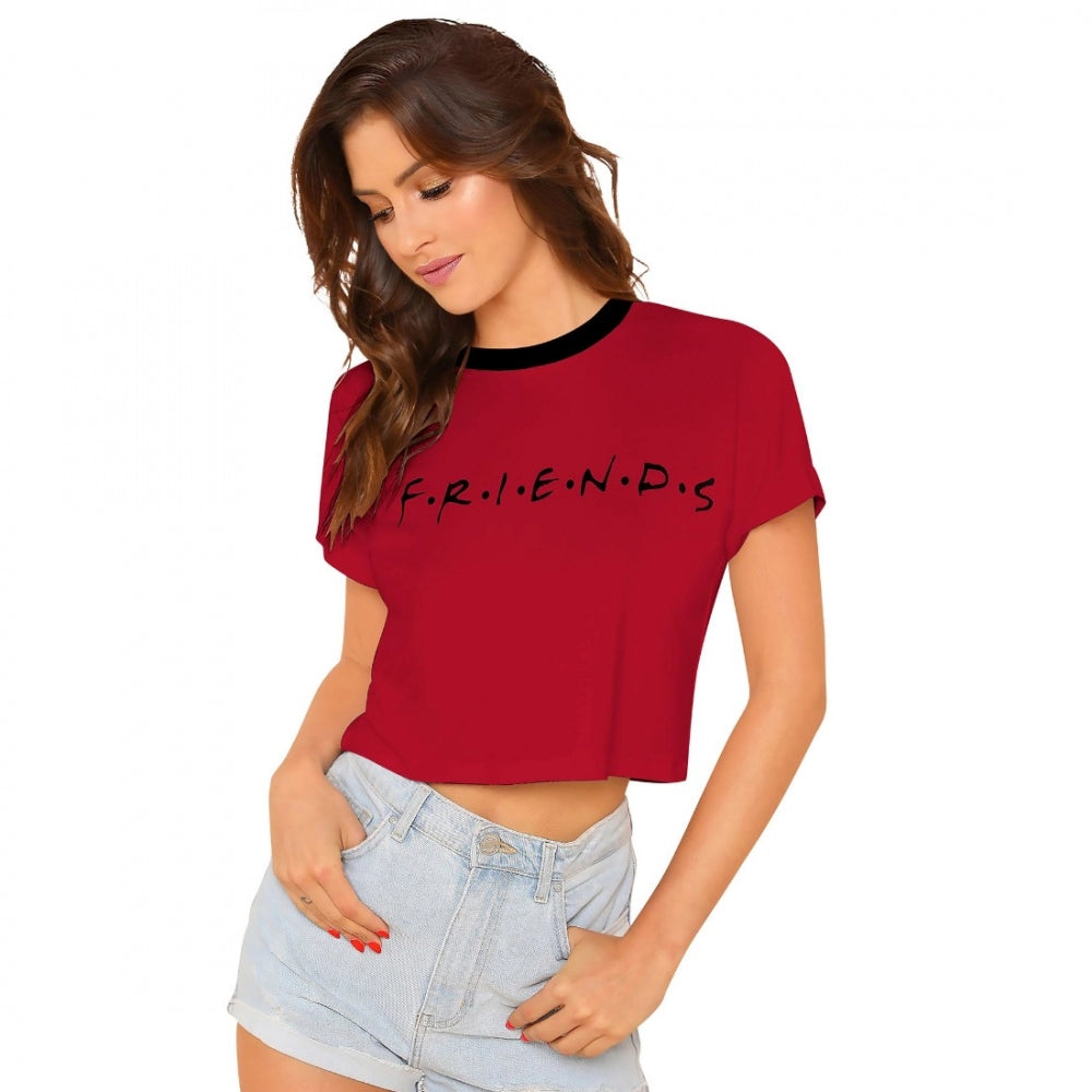 Vaystra Cotton Western Wear T Shirt – Red
