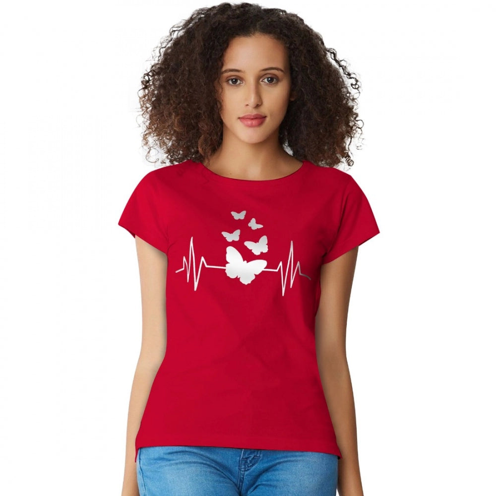 Vaystra Cotton Western Wear T Shirt – Red