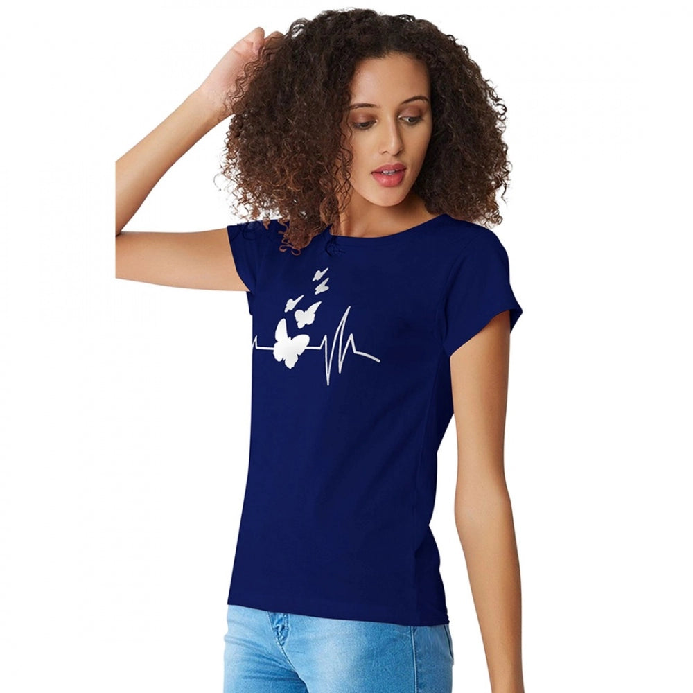Vaystra Cotton Western Wear T Shirt – Blue