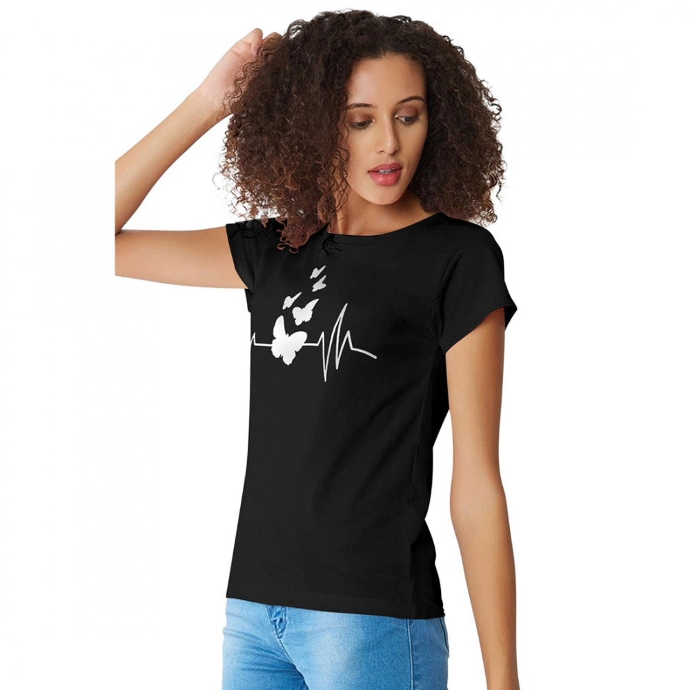 Vaystra Cotton Western Wear T Shirt – Black