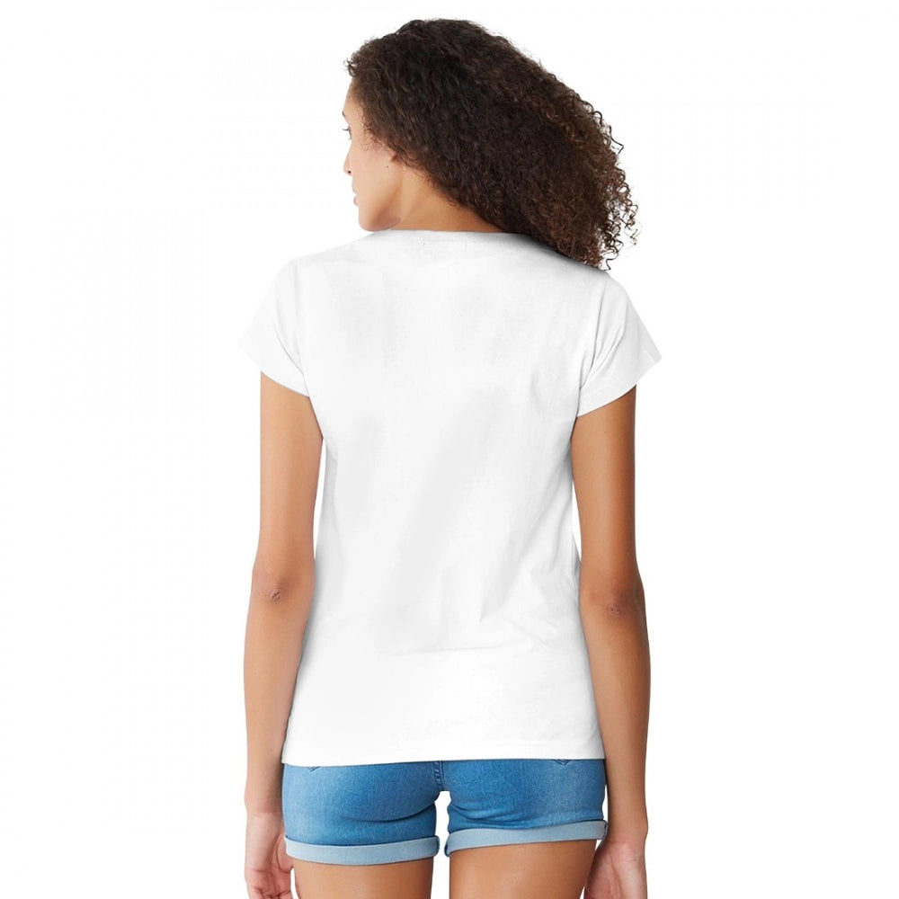 Vaystra Cotton Western Wear T Shirt – White