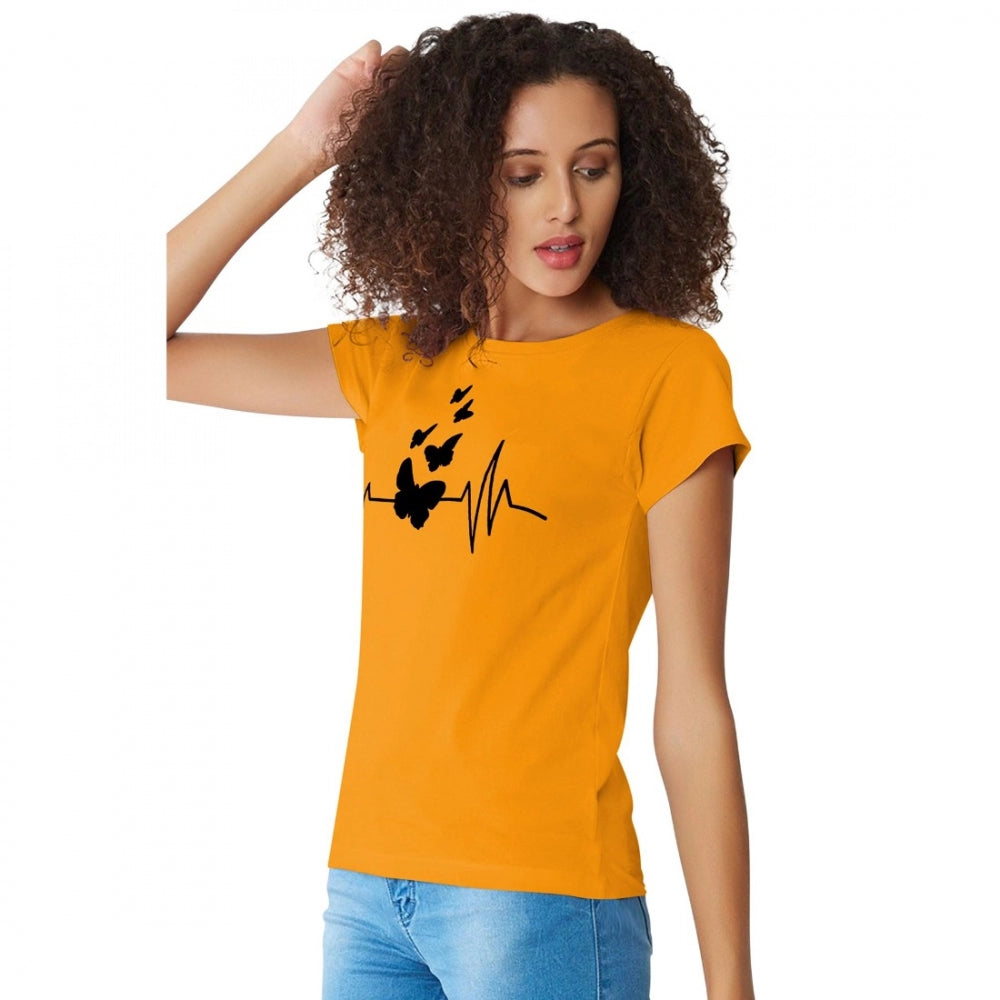 Vaystra Cotton Western Wear T Shirt – Yellow
