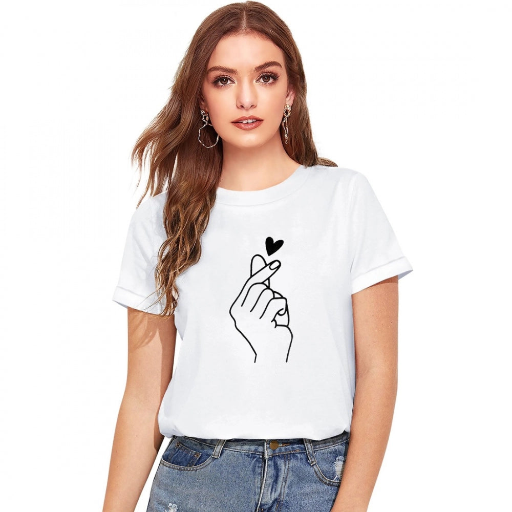 Vaystra Cotton Western Wear T Shirt – White