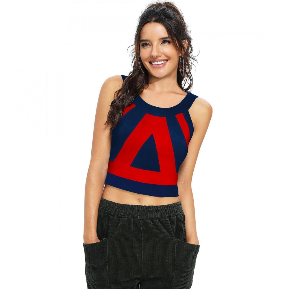 Vaystra 95% Polyester 5% Spandex Western Wear Tops – Red