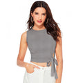 Vaystra 95% Polyester 5% Spandex Western Wear Tops – Grey