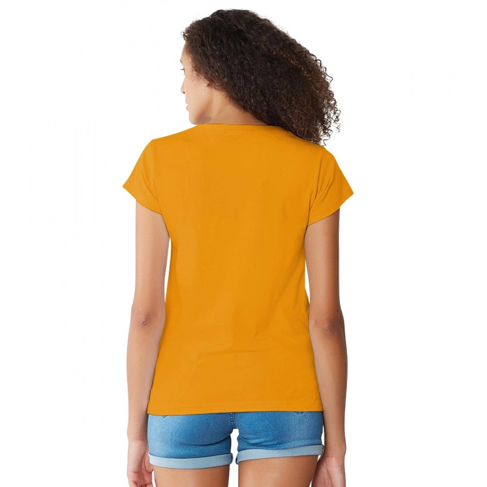 Vaystra Cotton Western Wear T Shirt – Yellow