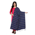 Vaystra Cotton Jari Woven Work Dupatta – Blue