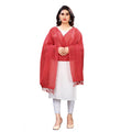 Vaystra Cotton Silk Strips Printed Dupatta – Maroon