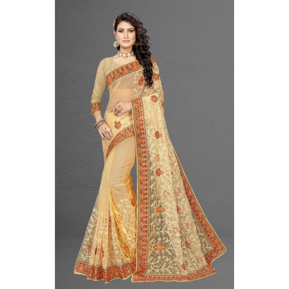 Vaystra Net Saree With Blouse – Chiku