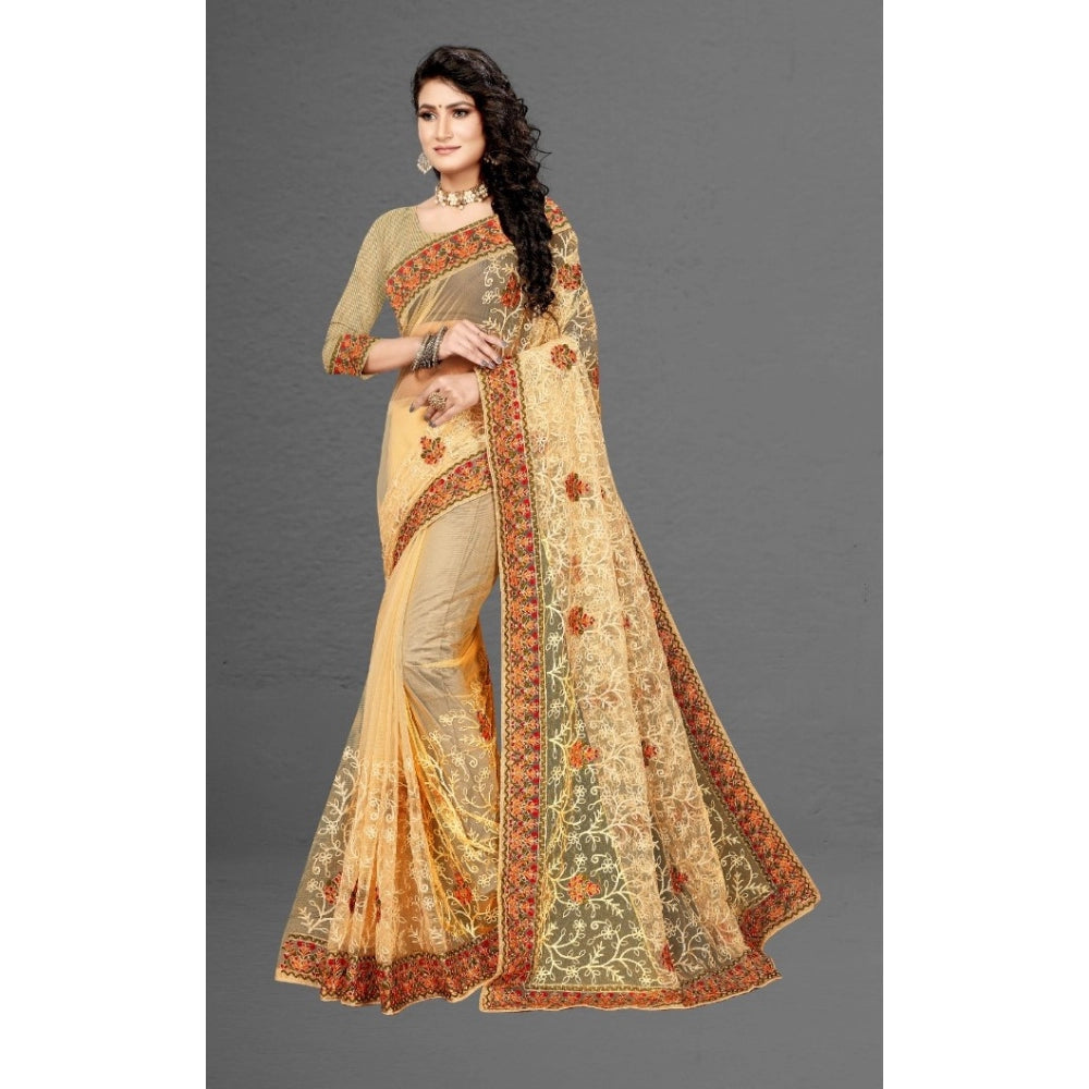 Vaystra Net Saree With Blouse – Chiku