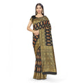 Vaystra Banarasi Silk Saree With Blouse – Black