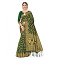 Vaystra Banarasi Silk Saree With Blouse – Green