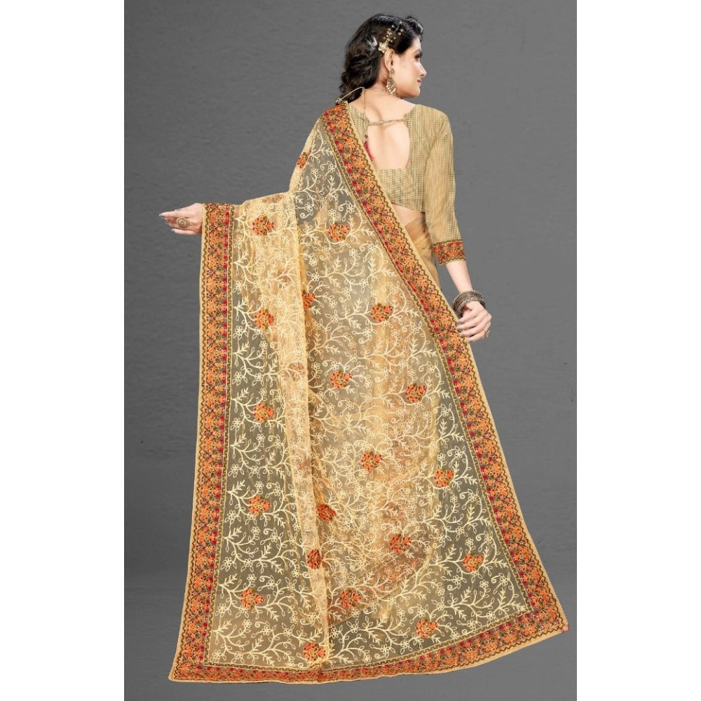 Vaystra Net Saree With Blouse – Chiku