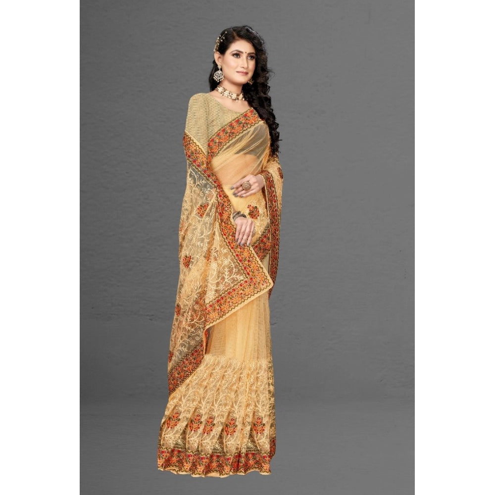 Vaystra Net Saree With Blouse – Chiku