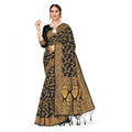 Vaystra Banarasi Silk Saree With Blouse – Black