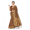 Vaystra Banarasi Silk Saree With Blouse – Coffee