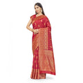 Vaystra Banarasi Silk Saree With Blouse – Peach