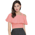 Vaystra Western Wear Hosiery Crop Top – Peach