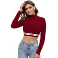 Vaystra Western Wear Hosiery Crop-Top – Maroon