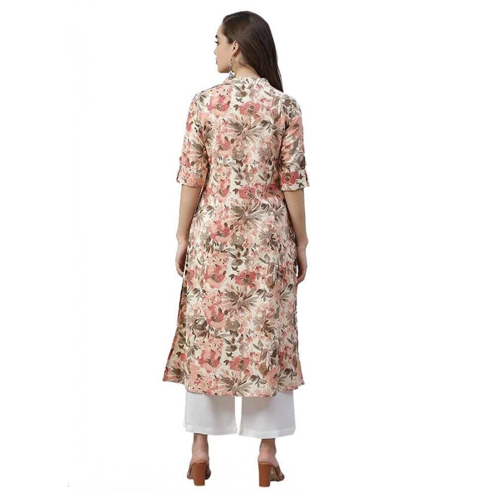 Vaystra Cotton Printed Floral Print Kurti – Multicolor