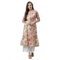 Vaystra Cotton Printed Floral Print Kurti – Multicolor