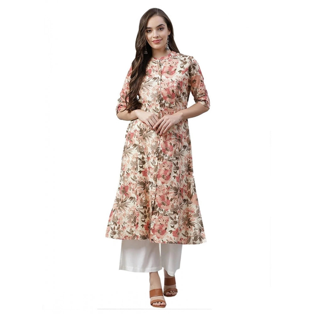 Vaystra Cotton Printed Floral Print Kurti – Multicolor