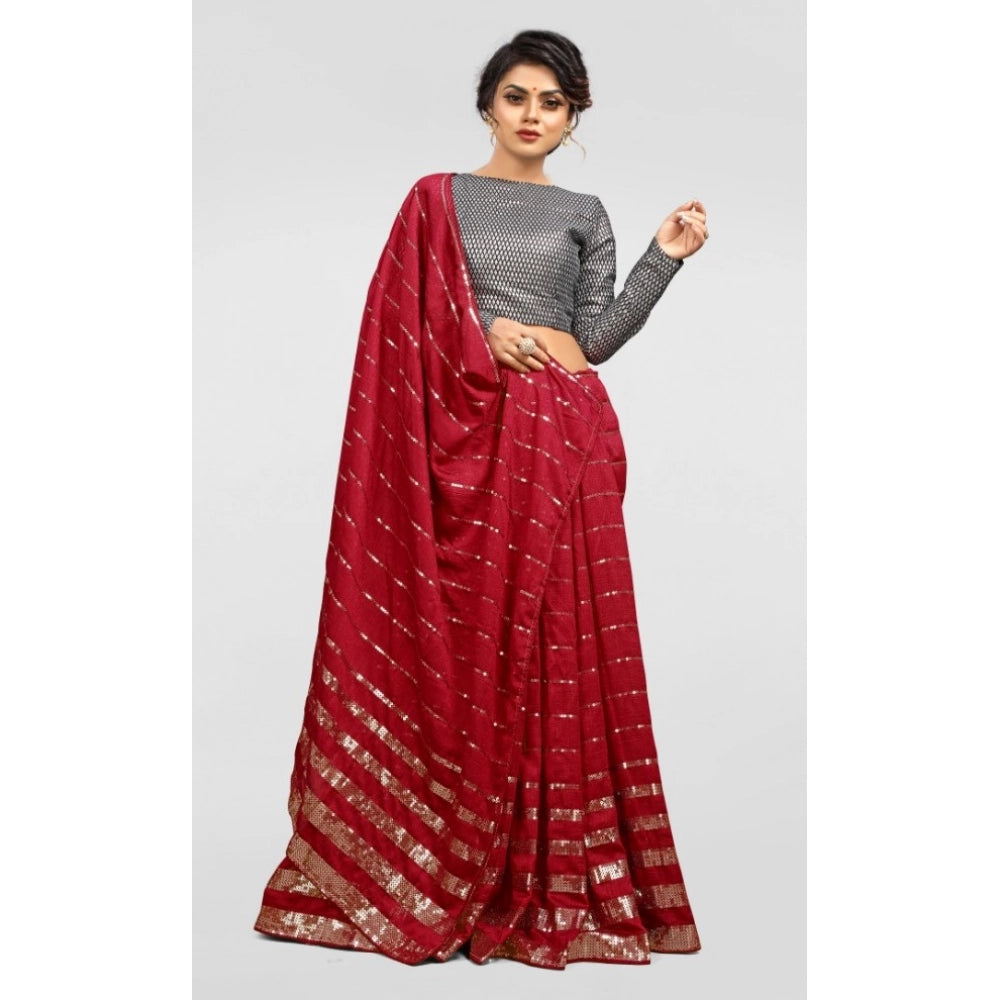 Vaystra Vichitra Saree with Blouse – Red