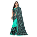 Vaystra Lycra Blend Saree with Blouse – Rama