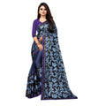 Vaystra Lycra Blend Saree with Blouse – Blue