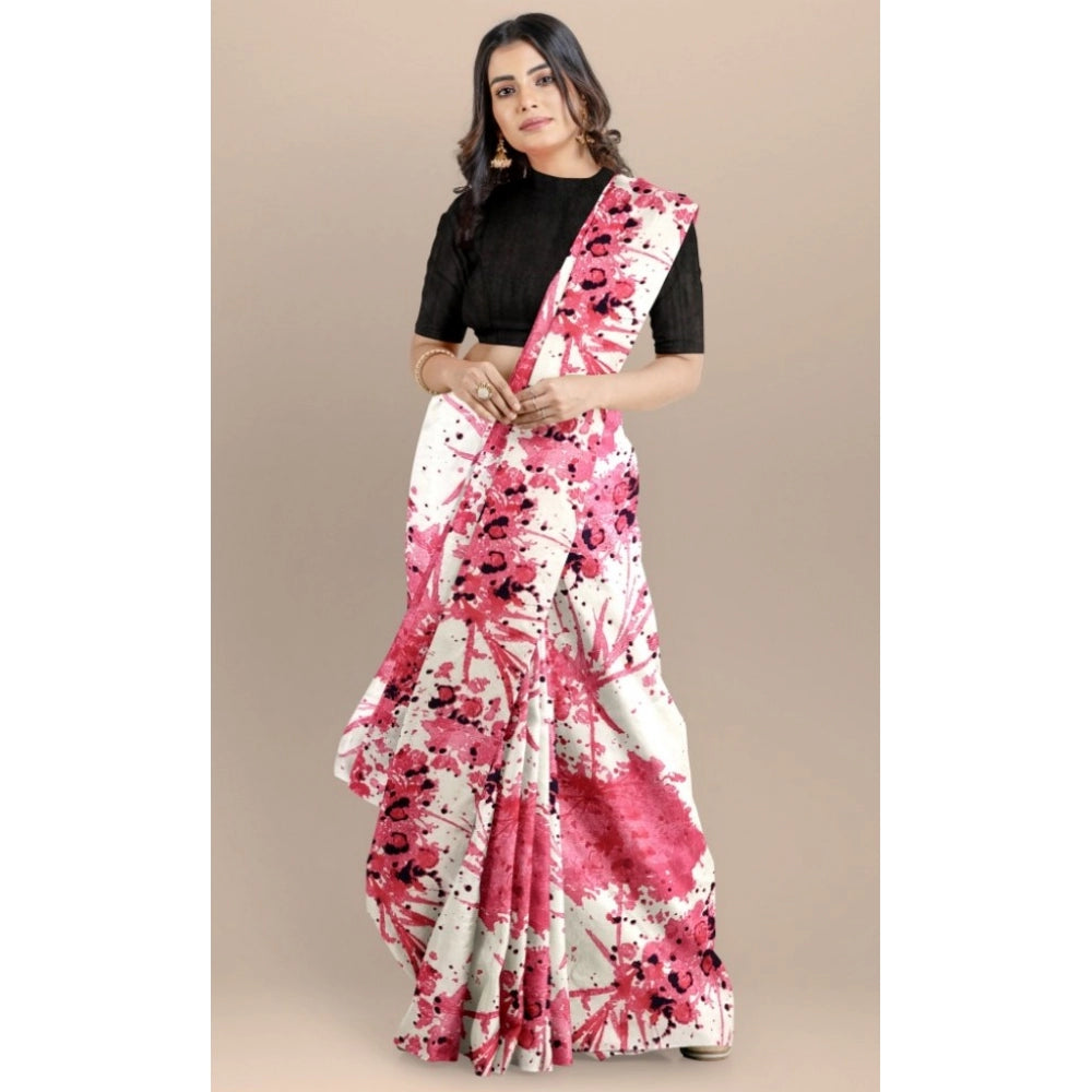 Vaystra Joya Silk Saree with Blouse – Pink
