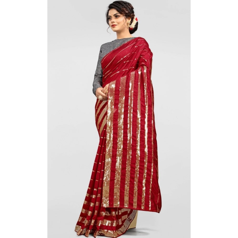 Vaystra Vichitra Saree with Blouse – Red