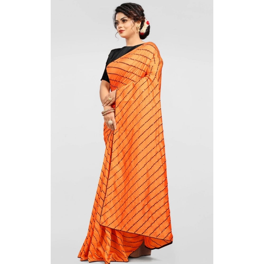 Vaystra Vichitra Saree with Blouse – Orange