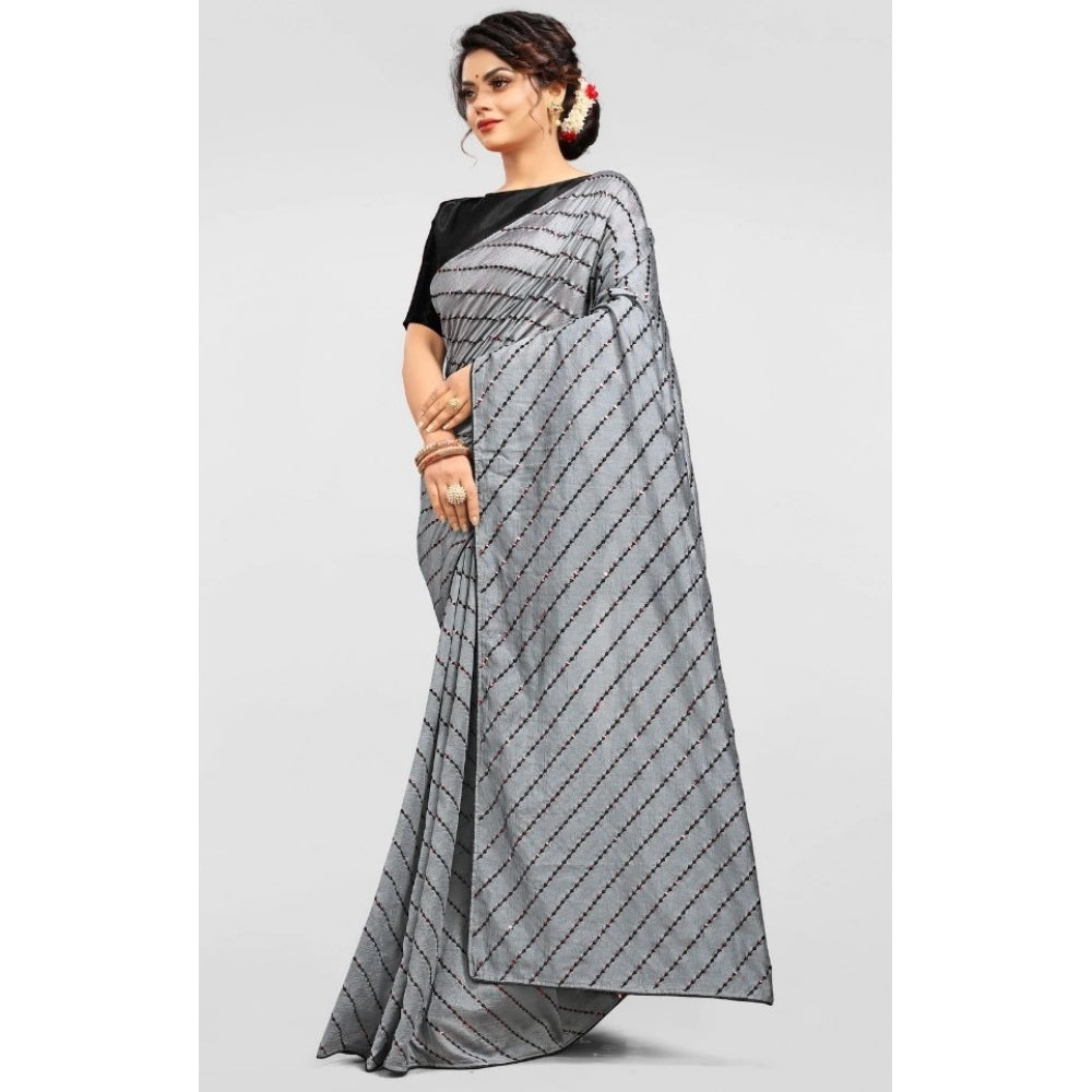 Vaystra Vichitra Saree with Blouse – Grey