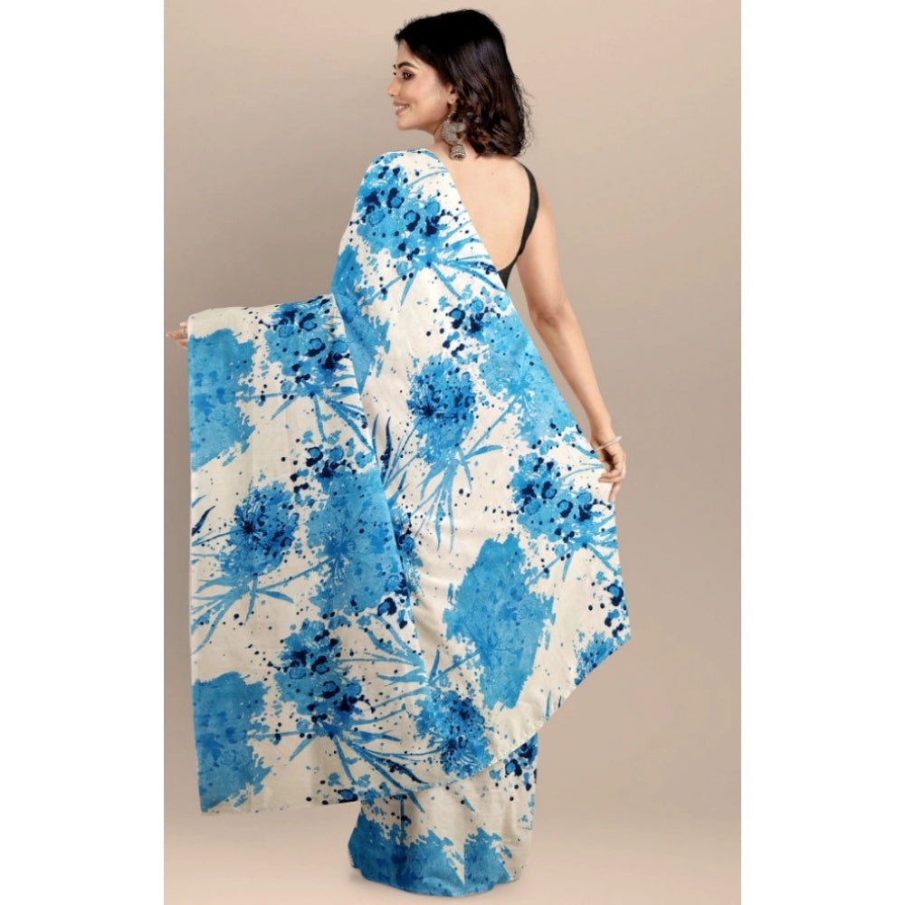 Vaystra Joya Silk Saree with Blouse – Sky