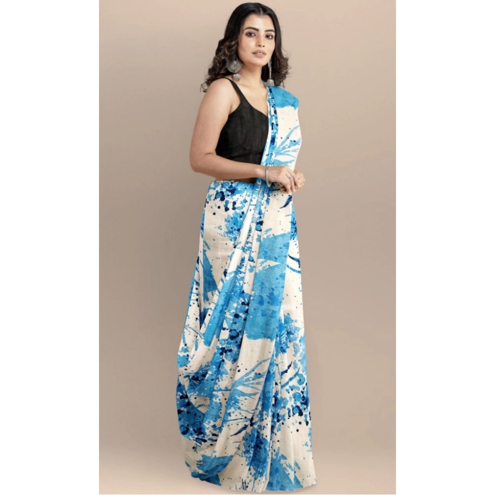 Vaystra Joya Silk Saree with Blouse – Sky