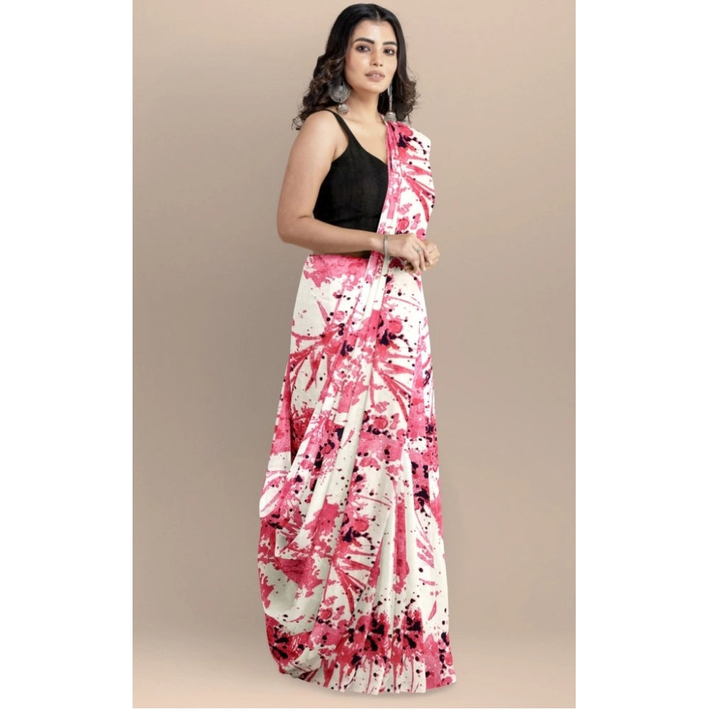 Vaystra Joya Silk Saree with Blouse – Pink