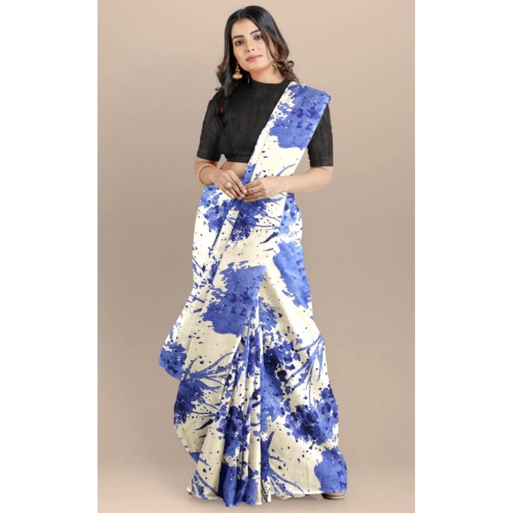 Vaystra Joya Silk Saree with Blouse – Blue