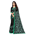 Vaystra Lycra Blend Saree with Blouse – Green