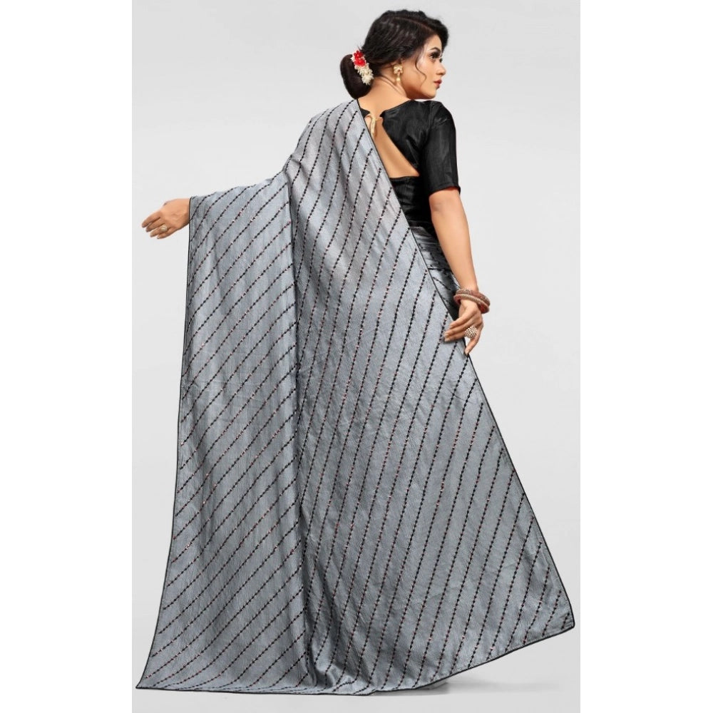 Vaystra Vichitra Saree with Blouse – Grey
