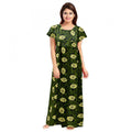 Vaystra Cotton Printed Maxi Nighty – Green