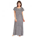 Vaystra Cotton Printed Maxi Nighty – Grey